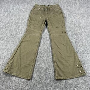SMFK‎ Jeans Womens Medium Green Wild World Mermaid High Rise Flare Cargo